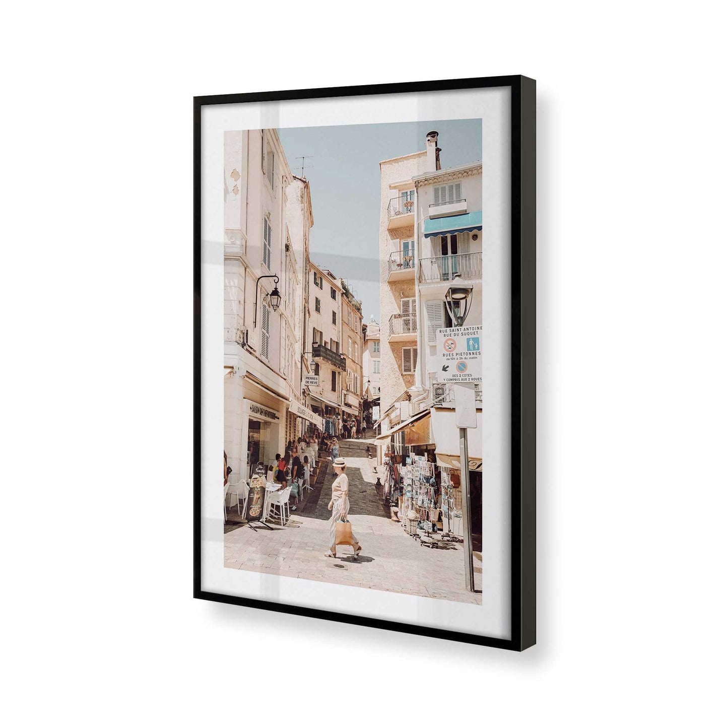 [Color:Satin Black], Picture of art in a Satin Black frame of the corner