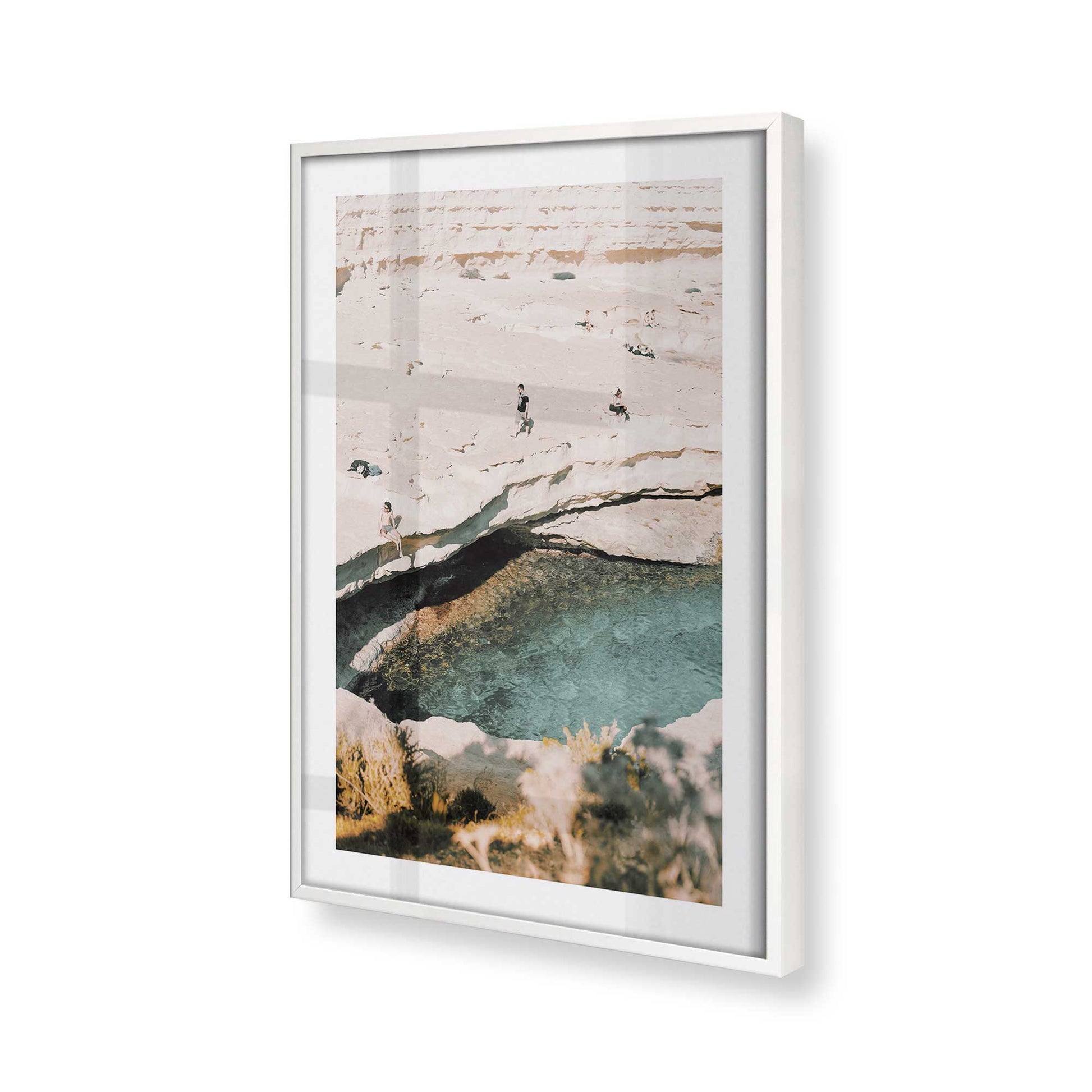 [Color:Opaque White], Picture of art in a Opaque White frame of the corner