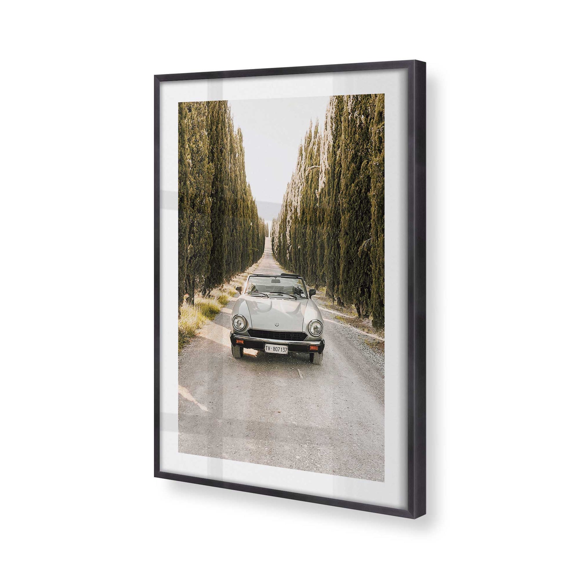 [Color:Weathered Zinc], Picture of art in a Weathered Zinc frame of the corner