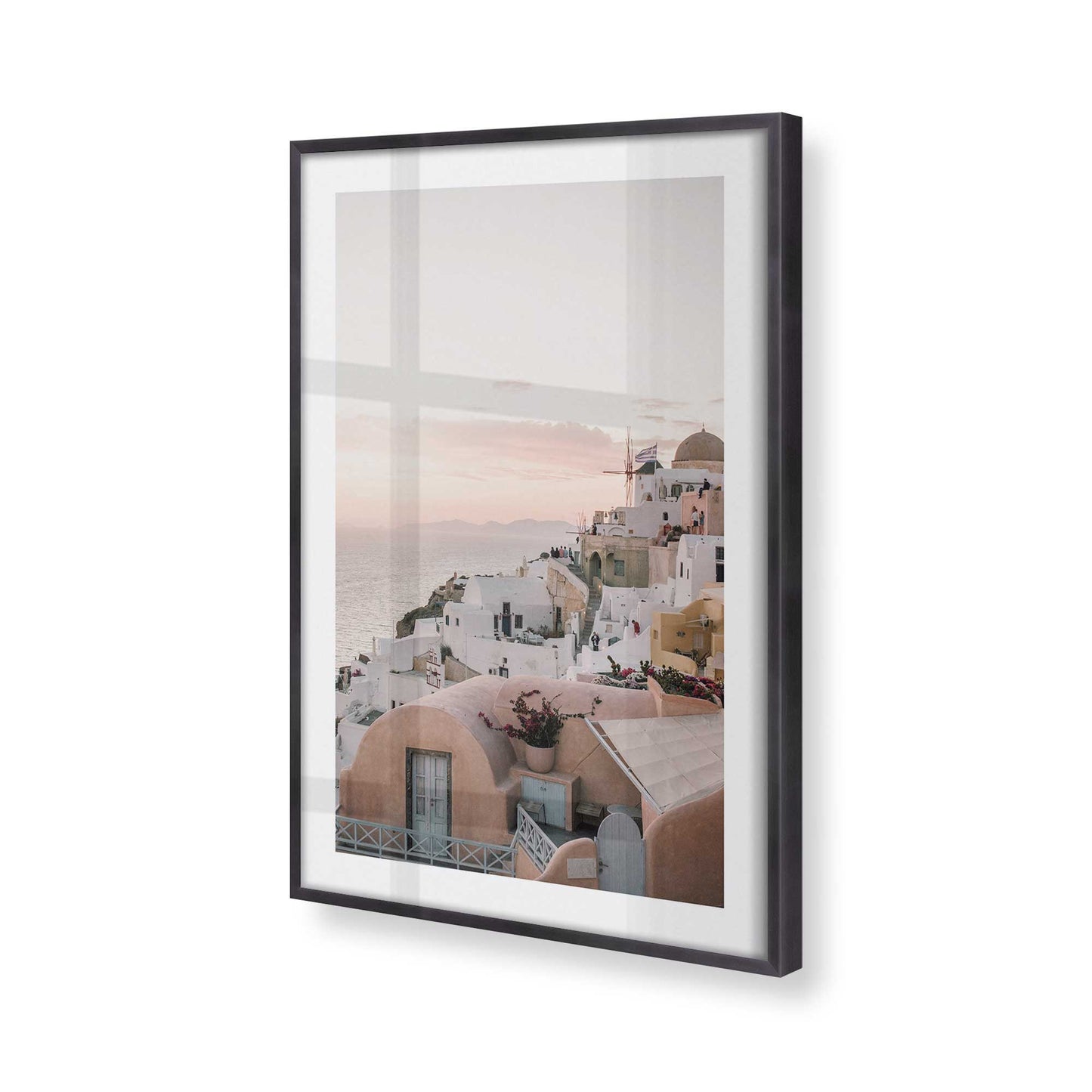 [Color:Weathered Zinc], Picture of art in a Weathered Zinc frame of the corner