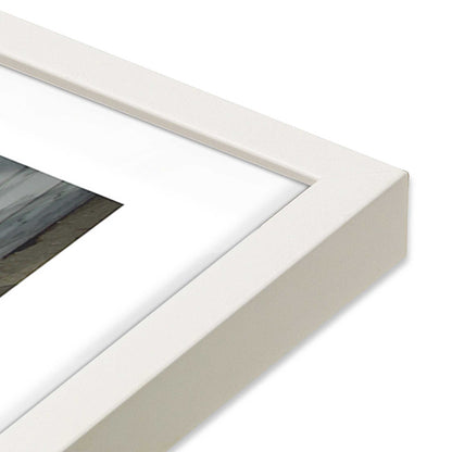 [Color:Opaque White], Picture of art in a Opaque White frame at an angle