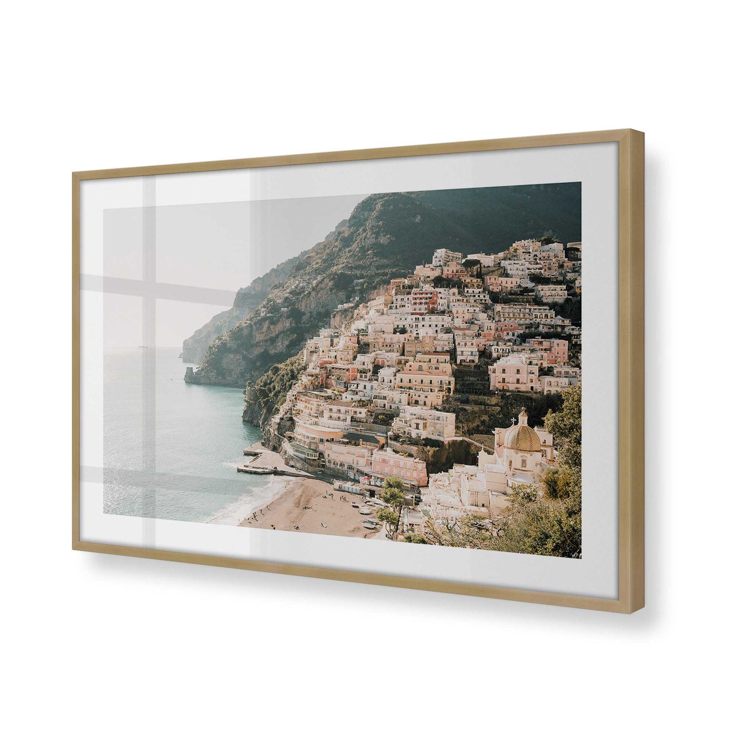 [Color:Brushed Gold], Picture of art in a Brushed Gold frame of the corner