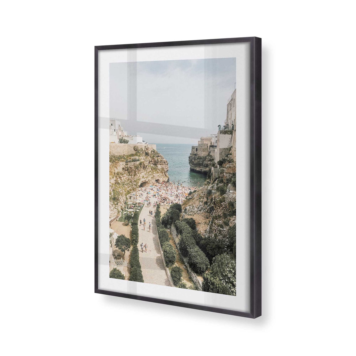 [Color:Weathered Zinc], Picture of art in a Weathered Zinc frame of the corner