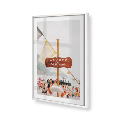 [Color:Opaque White], Picture of art in a Opaque White frame of the corner