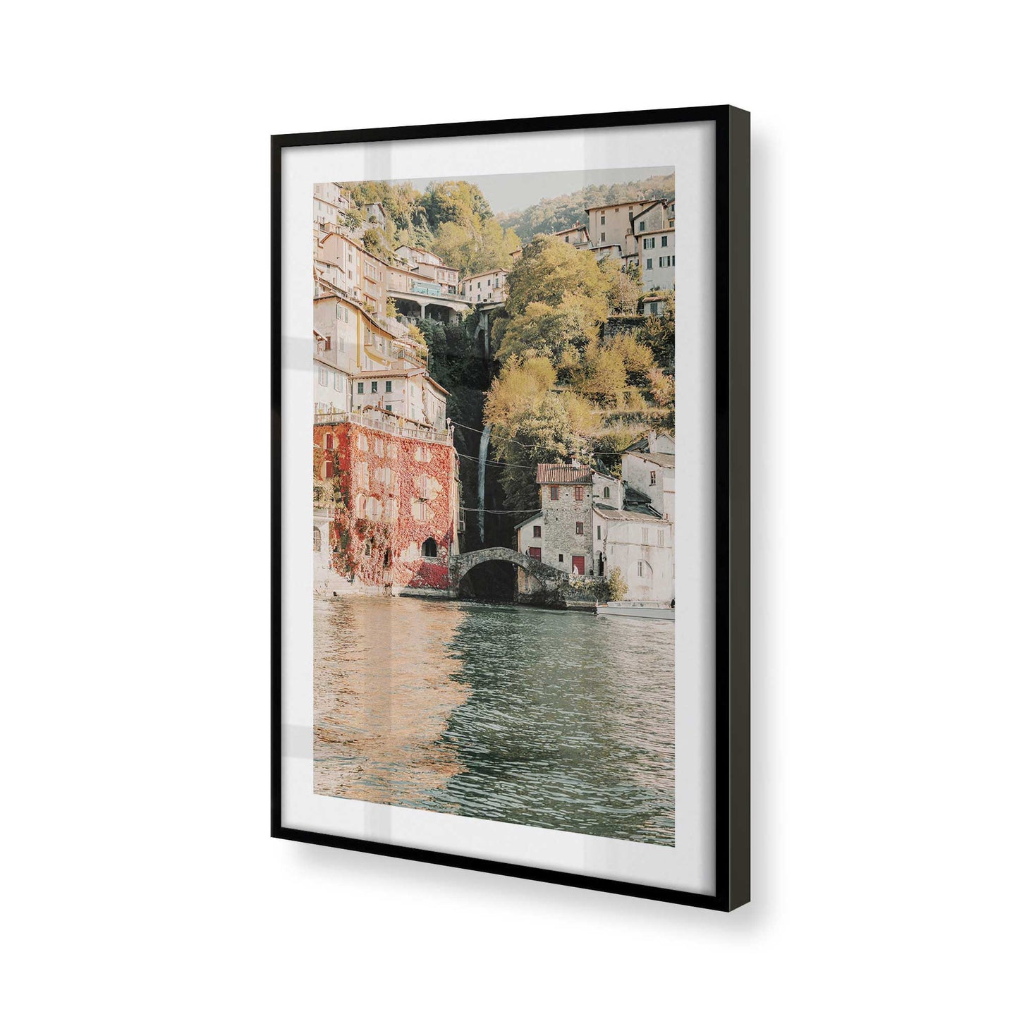 [Color:Satin Black], Picture of art in a Satin Black frame of the corner