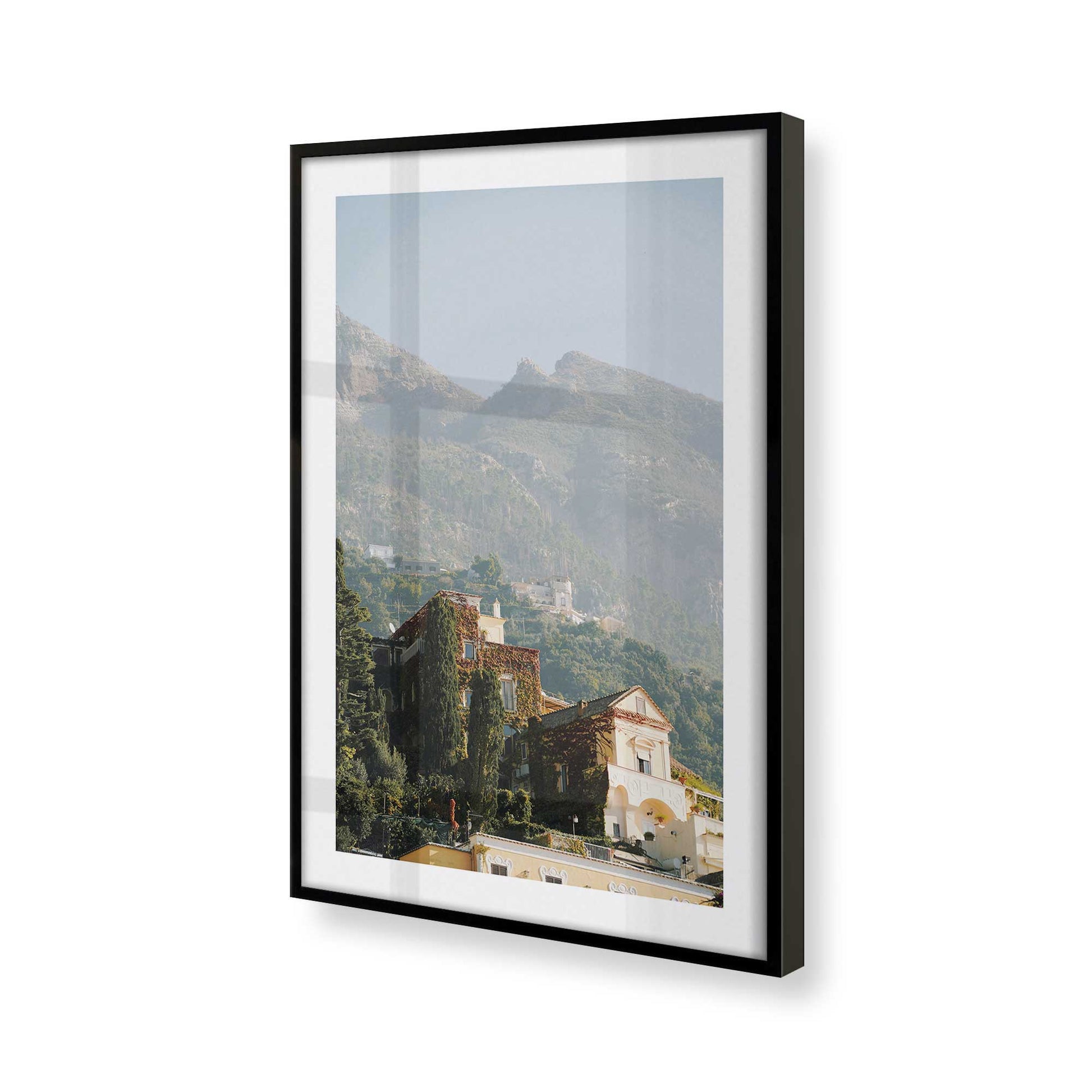 [Color:Satin Black], Picture of art in a Satin Black frame of the corner