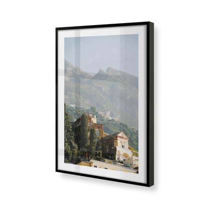 [Color:Satin Black], Picture of art in a Satin Black frame of the corner