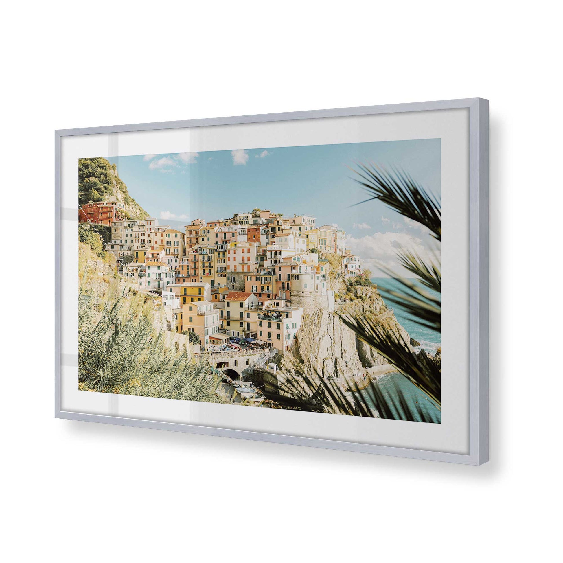 [Color:Polished Chrome], Picture of art in a Polished Chrome frame of the corner