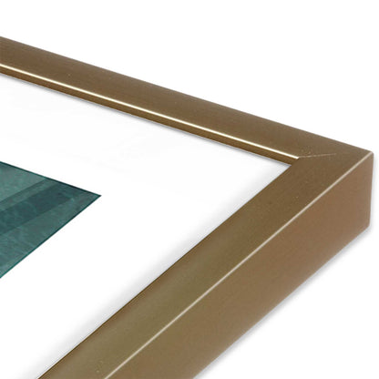 [Color:Brushed Gold], Picture of art in a Brushed Gold frame at an angle