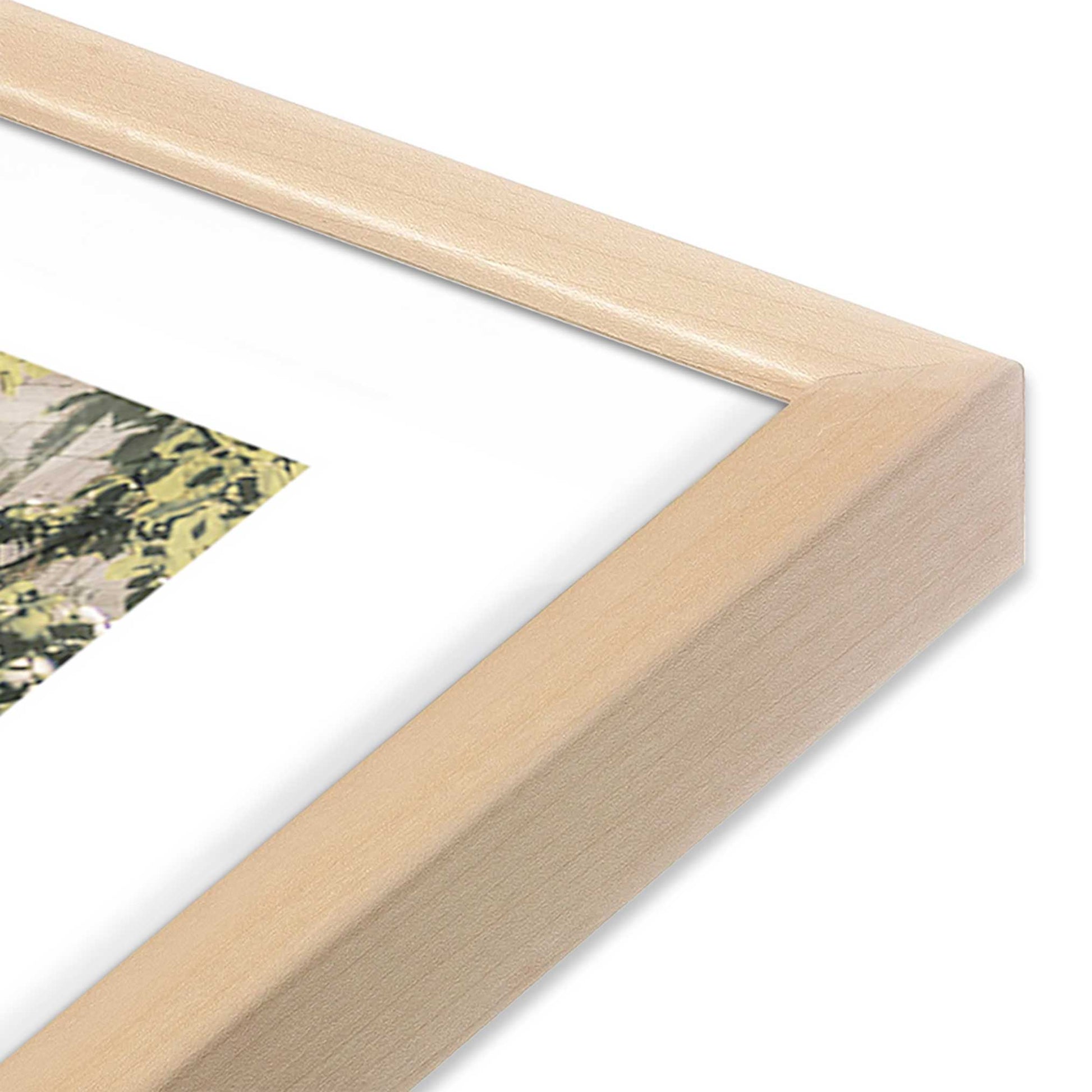 [Color:Raw Maple], Picture of art in a Raw Maple frame at an angle
