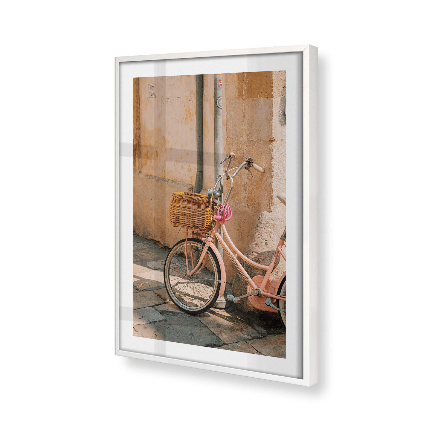 [Color:Opaque White], Picture of art in a Opaque White frame of the corner
