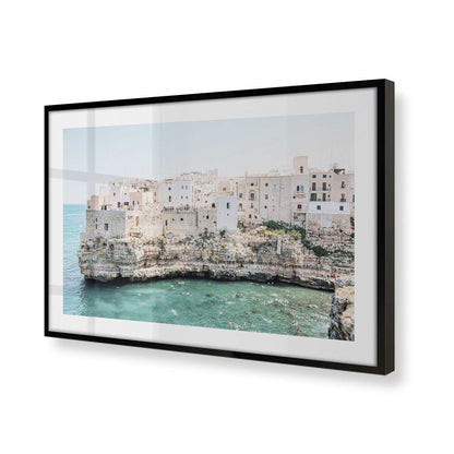 [Color:Satin Black], Picture of art in a Satin Black frame of the corner