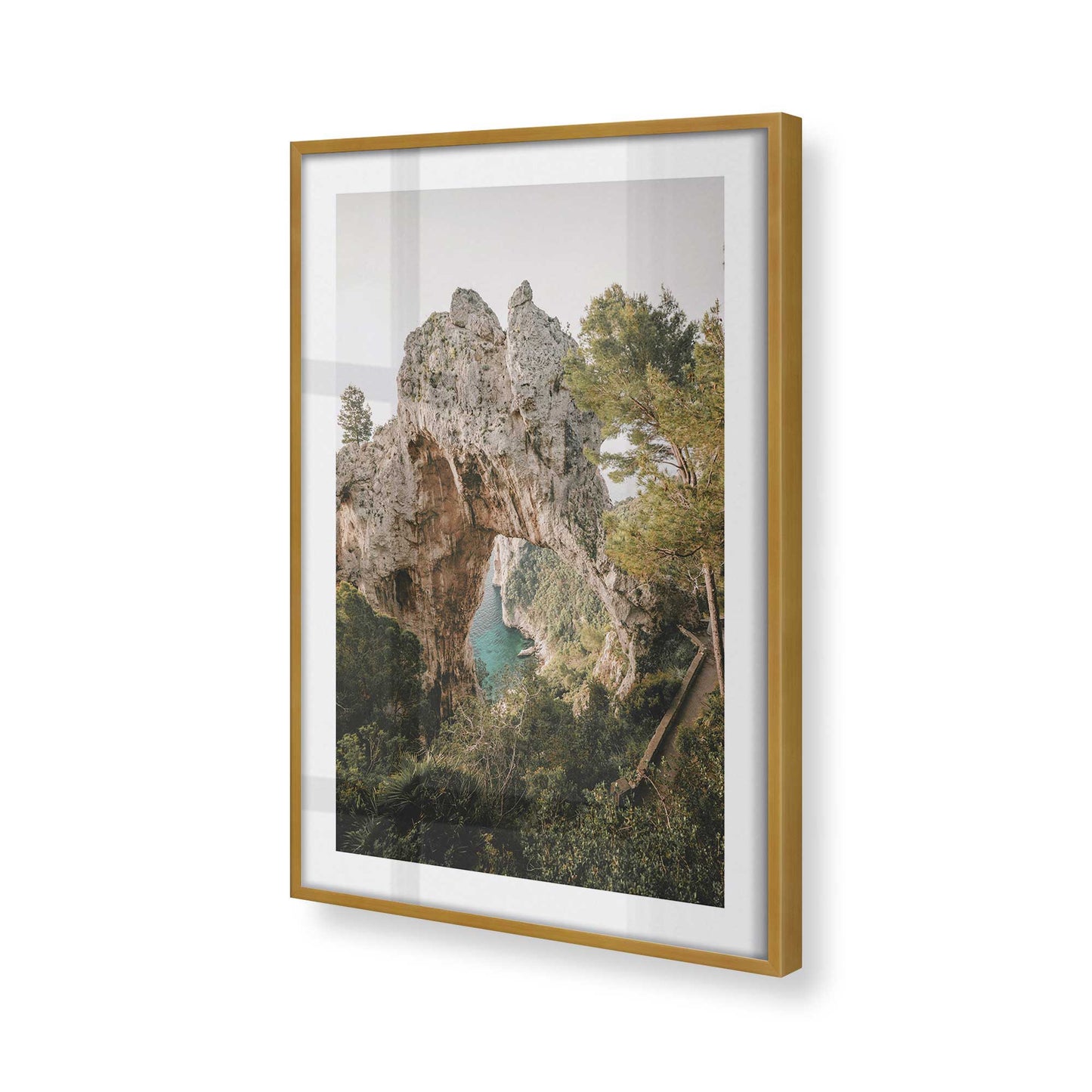 [Color:Polished Gold], Picture of art in a Polished Gold frame of the corner