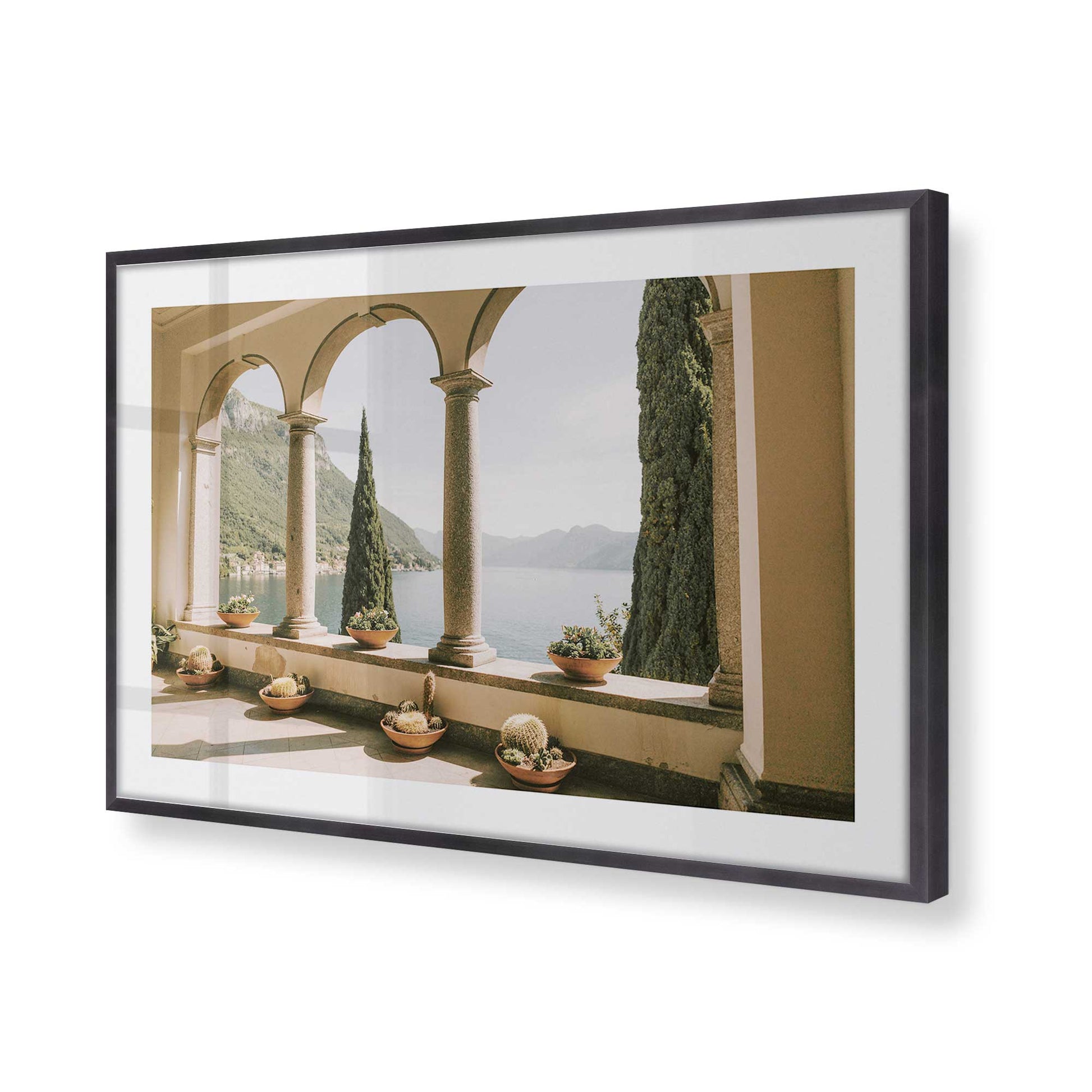 [Color:Weathered Zinc], Picture of art in a Weathered Zinc frame of the corner