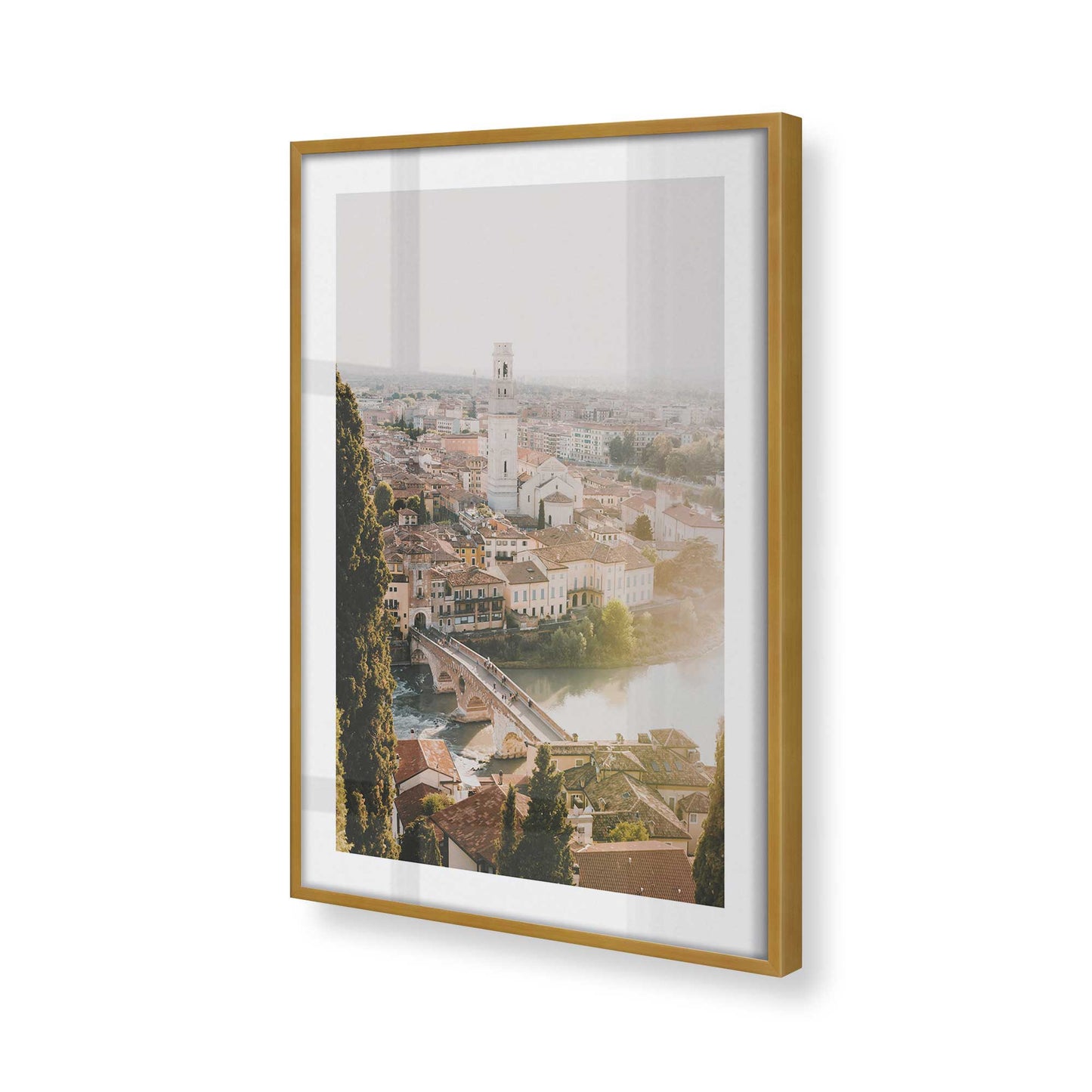 [Color:Polished Gold], Picture of art in a Polished Gold frame of the corner