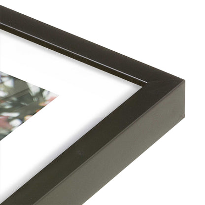 [Color:Satin Black], Picture of art in a Satin Black frame at an angle