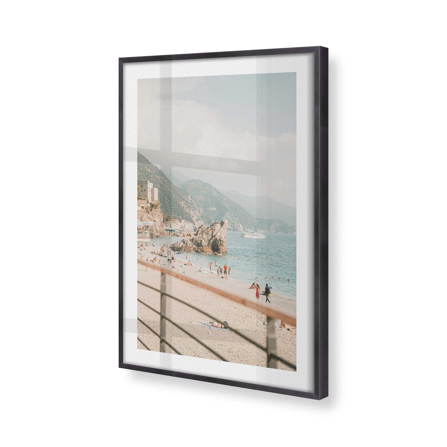 [Color:Weathered Zinc], Picture of art in a Weathered Zinc frame of the corner