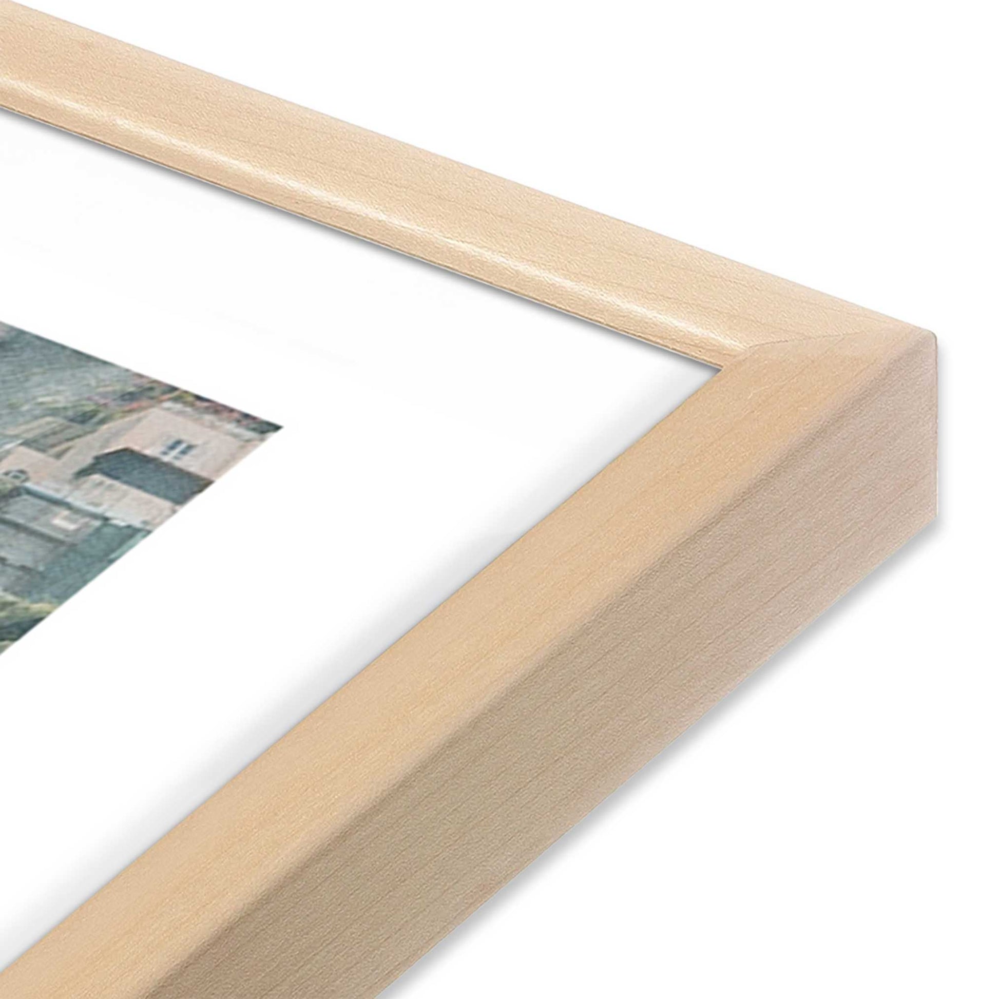 [Color:Raw Maple], Picture of art in a Raw Maple frame at an angle
