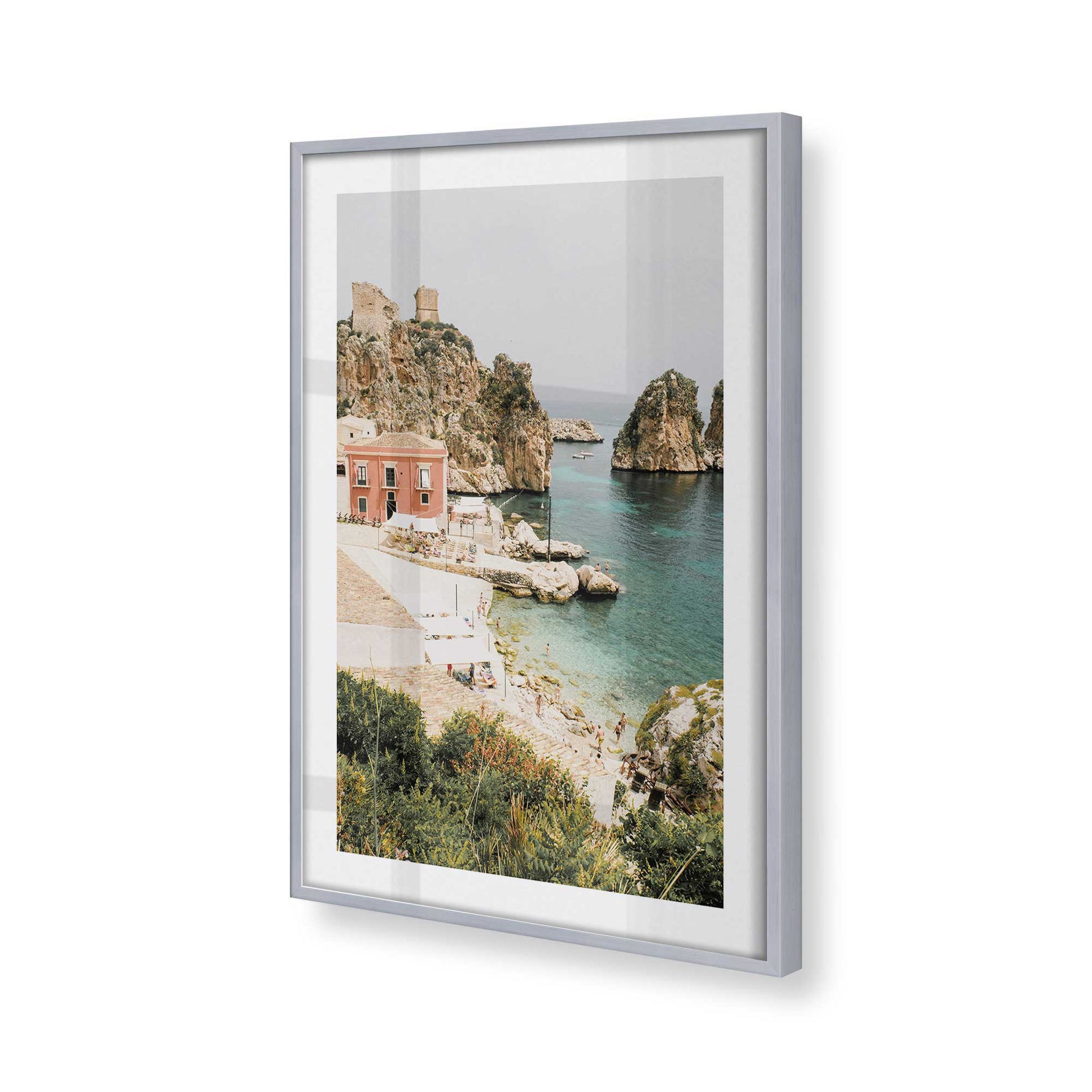[Color:Polished Chrome], Picture of art in a Polished Chrome frame of the corner