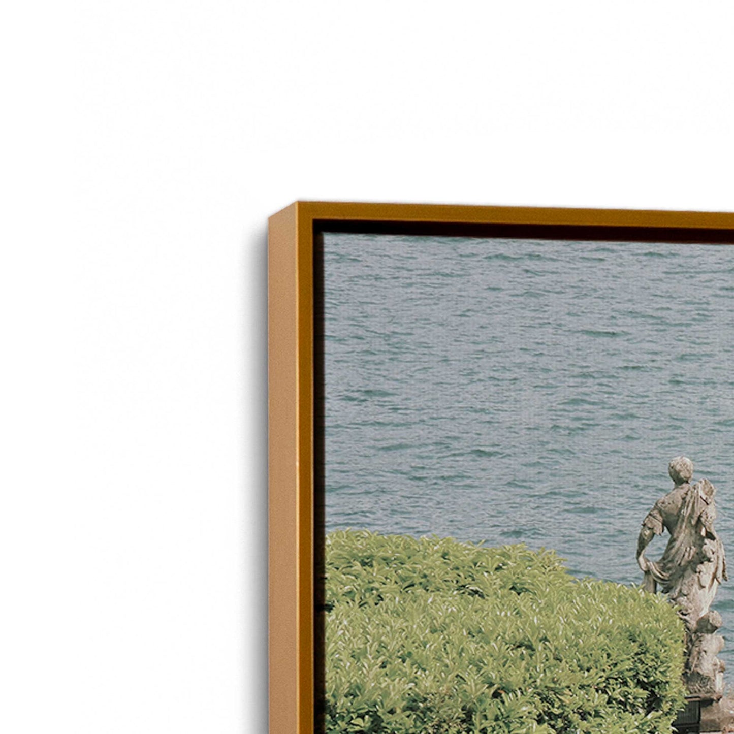[Color:Polished Gold] Picture of art in a Polished Gold frame at an angle