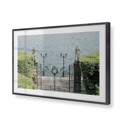 [Color:Weathered Zinc], Picture of art in a Weathered Zinc frame of the corner