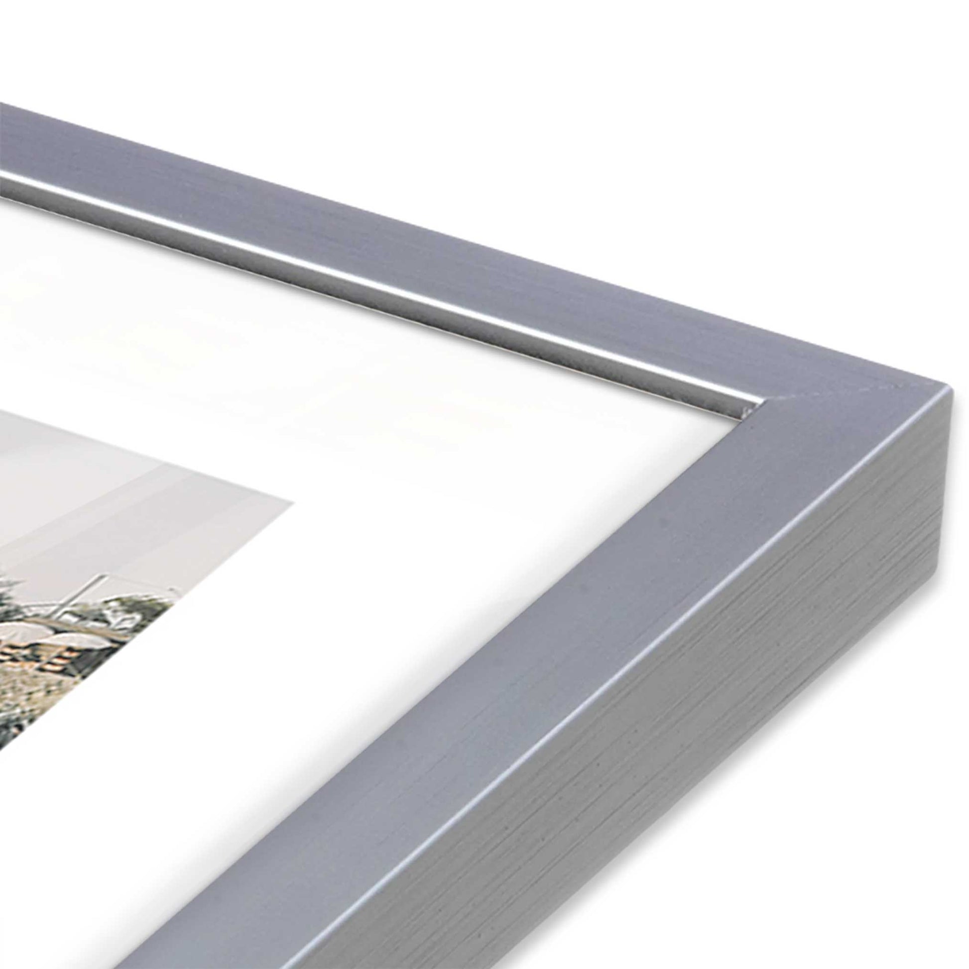 [Color:Polished Chrome], Picture of art in a Polished Chrome frame at an angle
