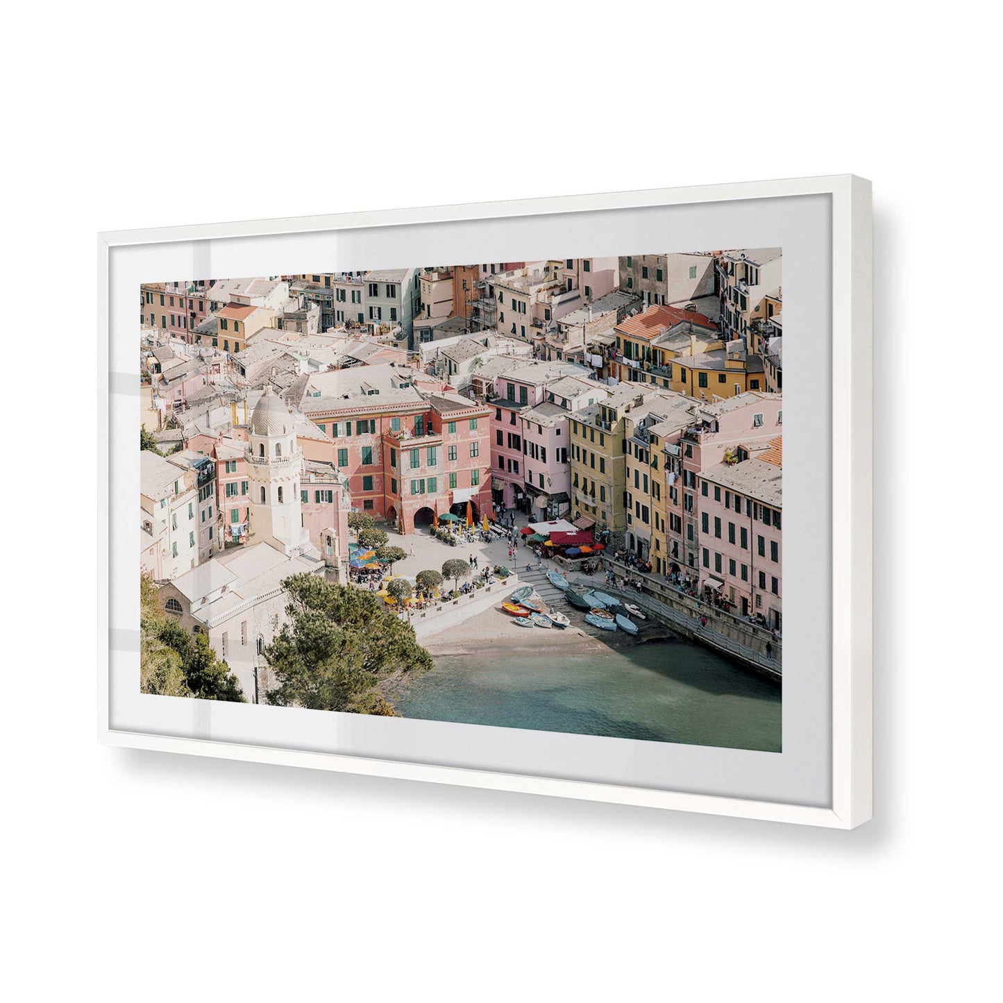 [Color:Opaque White], Picture of art in a Opaque White frame of the corner