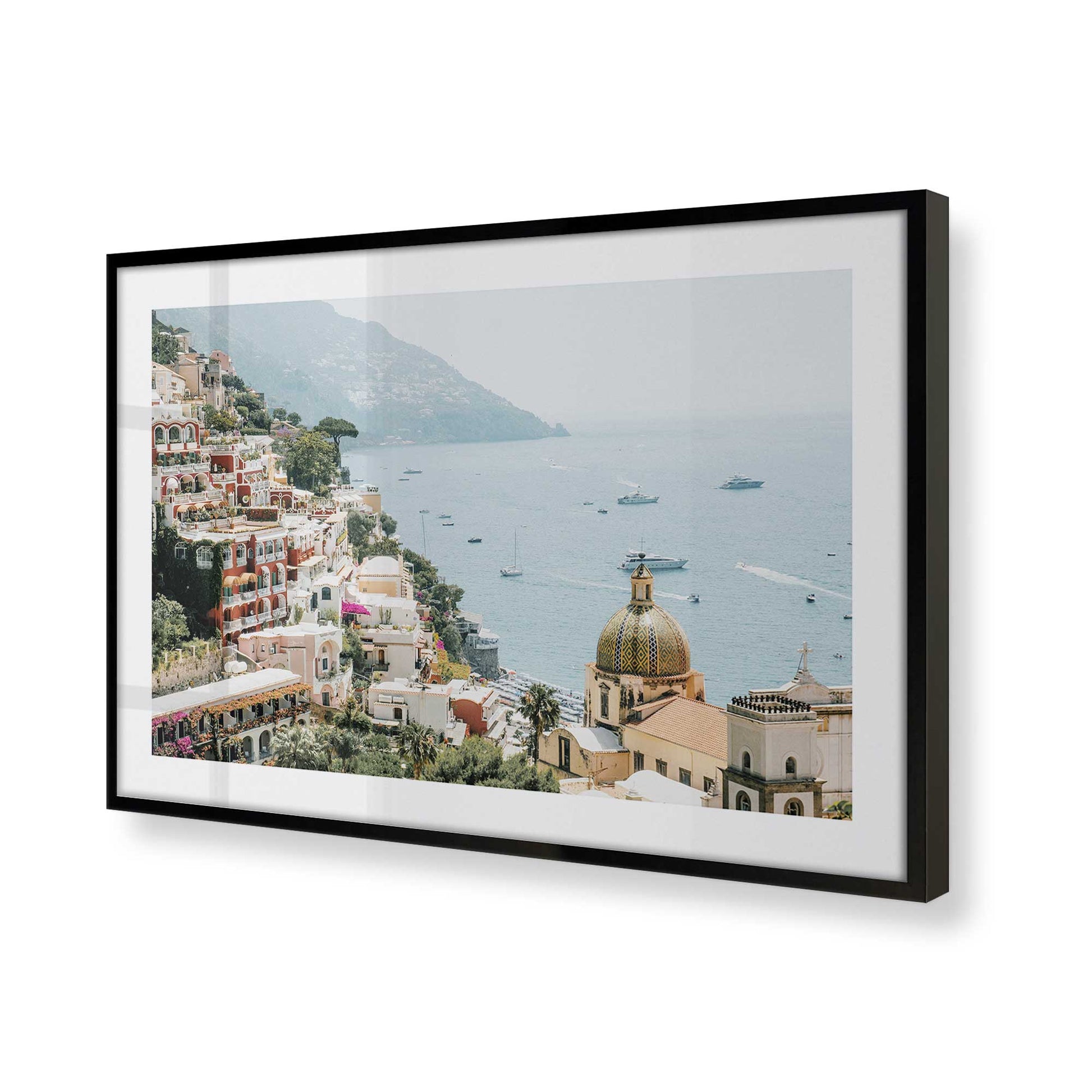[Color:Satin Black], Picture of art in a Satin Black frame of the corner