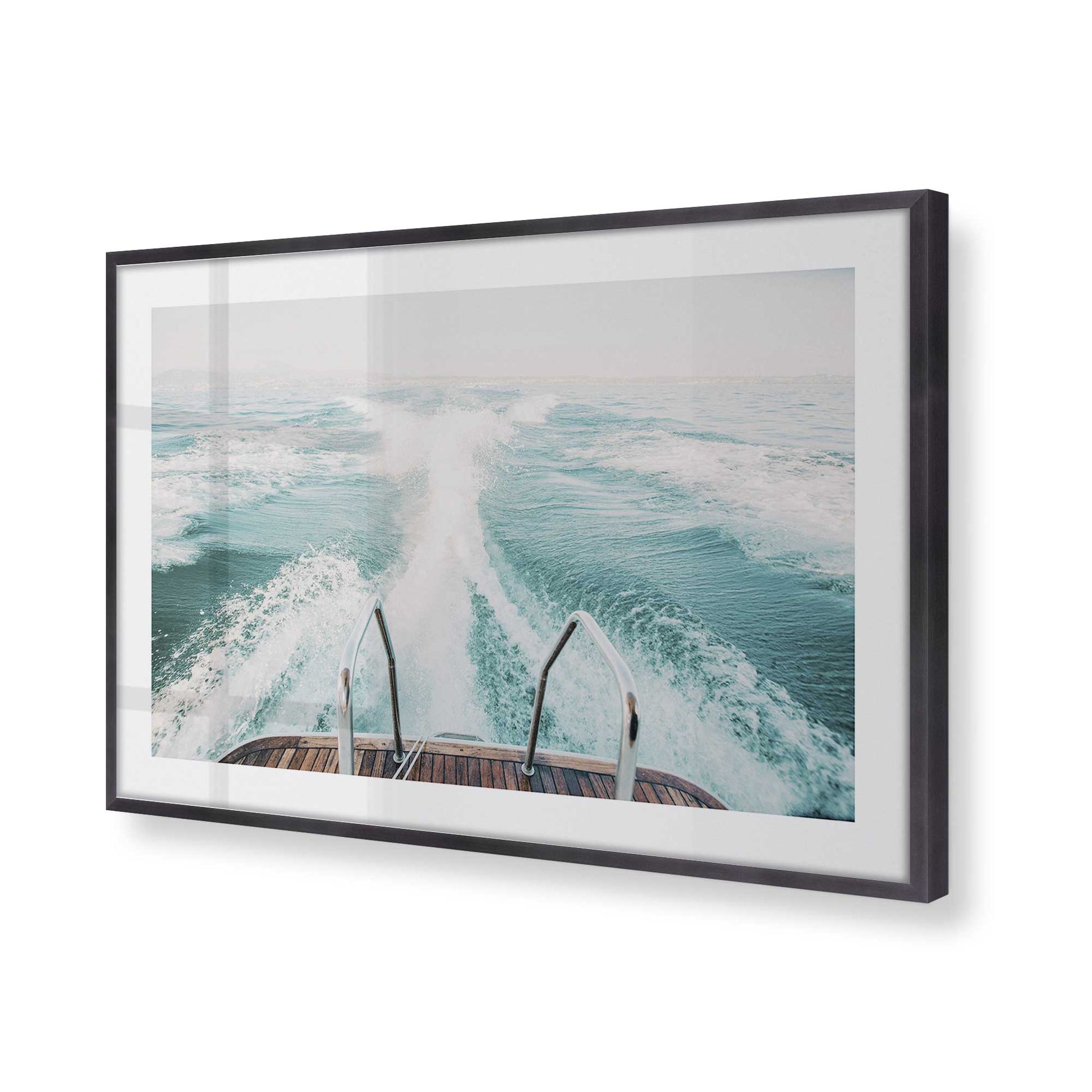 [Color:Weathered Zinc], Picture of art in a Weathered Zinc frame of the corner
