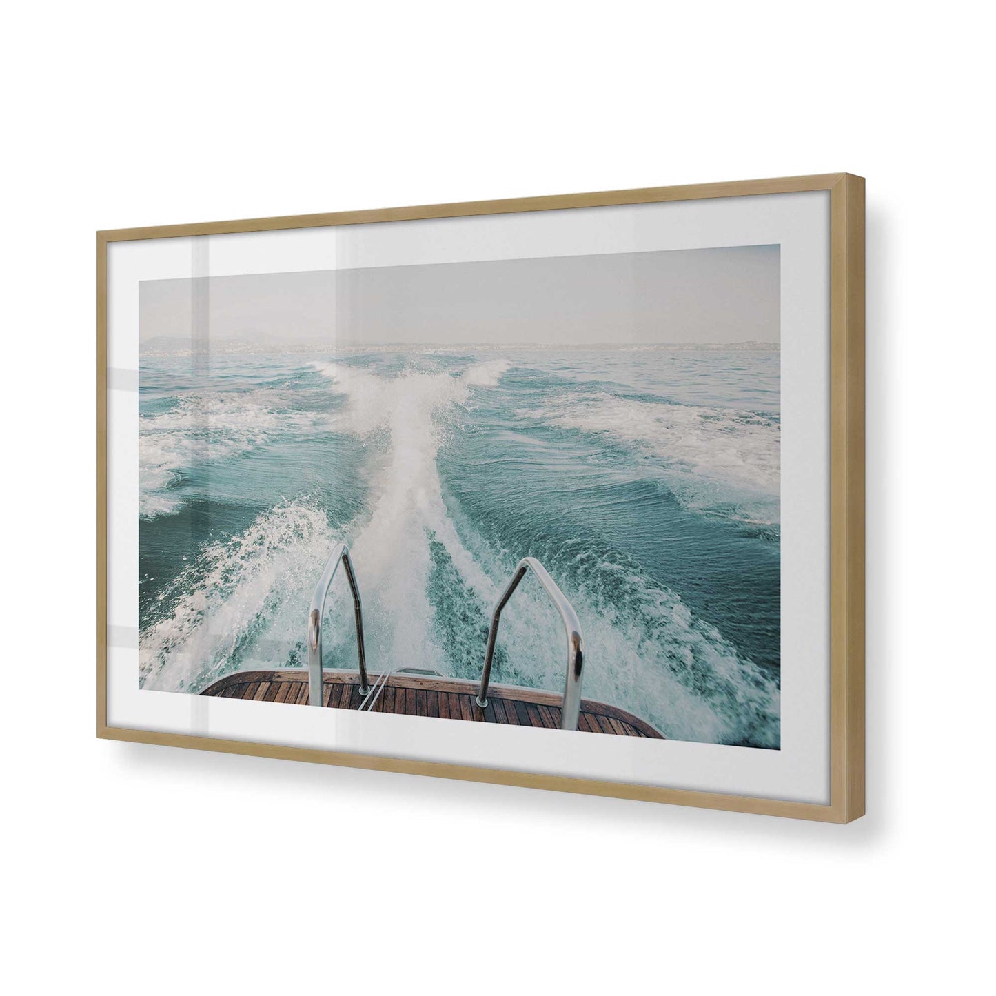 [Color:Brushed Gold], Picture of art in a Brushed Gold frame of the corner