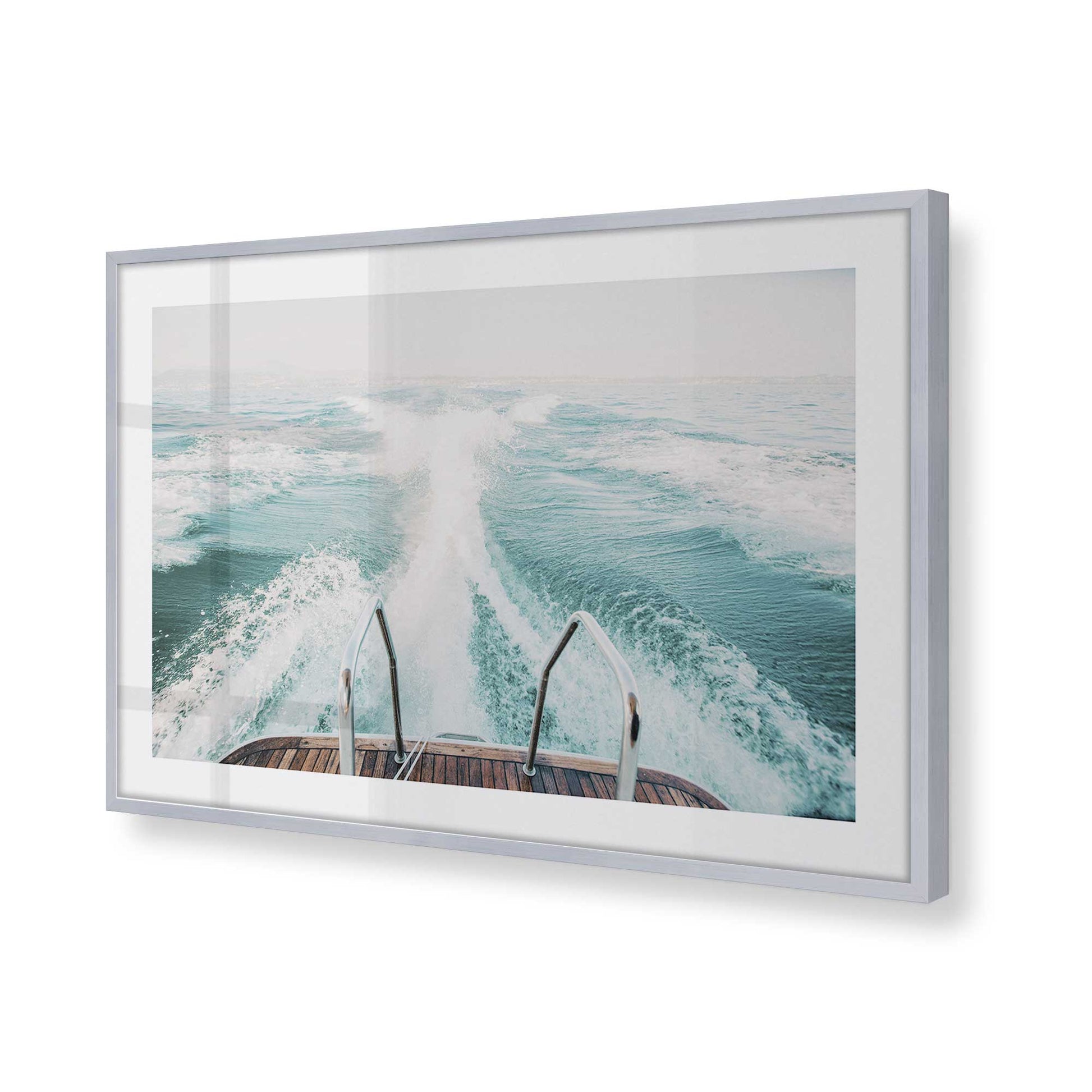 [Color:Polished Chrome], Picture of art in a Polished Chrome frame of the corner