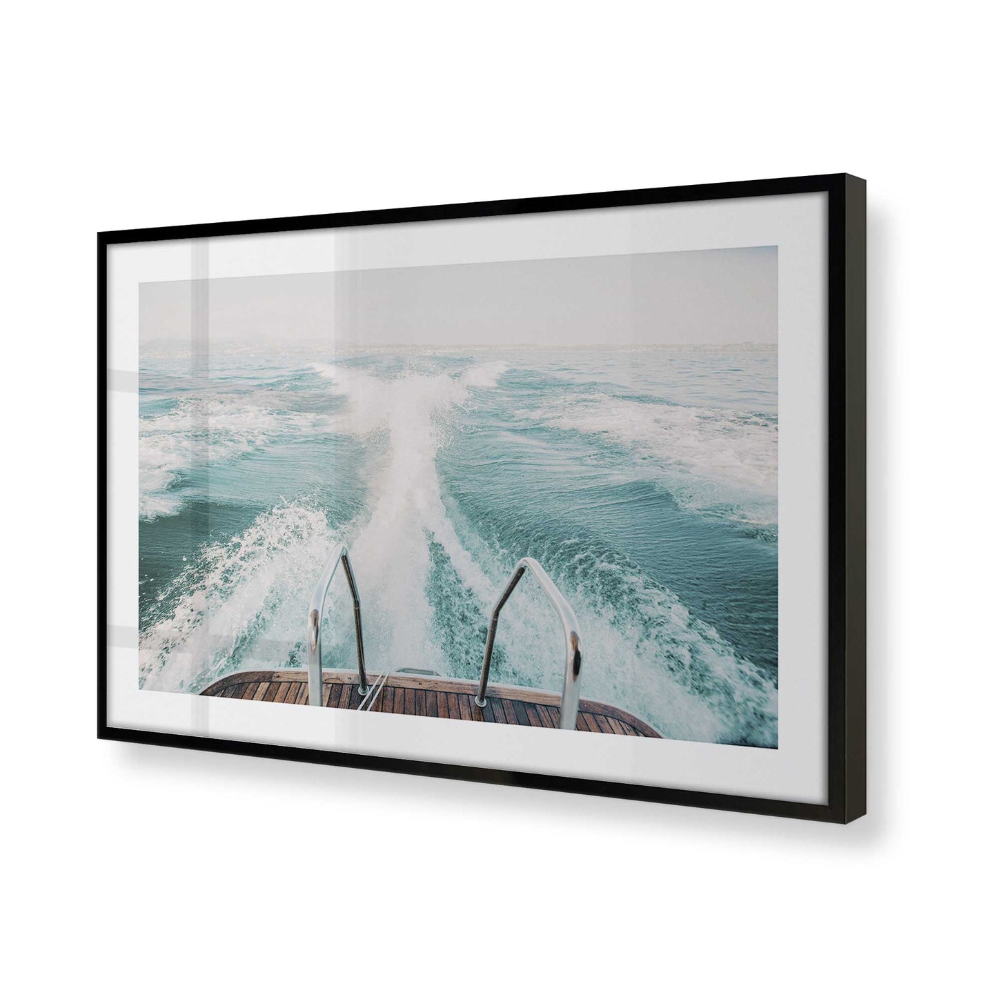 [Color:Satin Black], Picture of art in a Satin Black frame of the corner