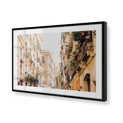 [Color:Satin Black], Picture of art in a Satin Black frame of the corner