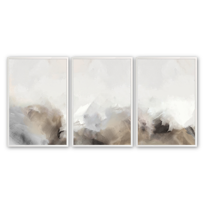 Earth and Sky Abstract Art Print, Set of 3