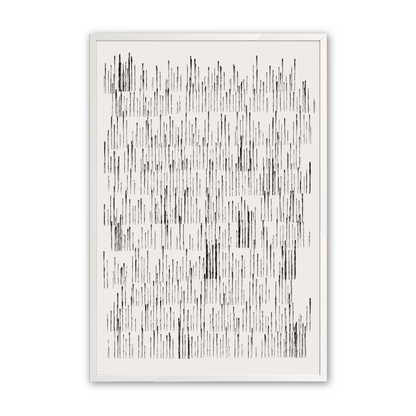 Black and White Vertical Lines Art Print